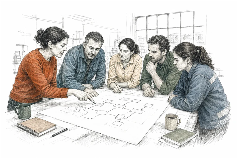 Participantes trabajan en una sesión de formación.
